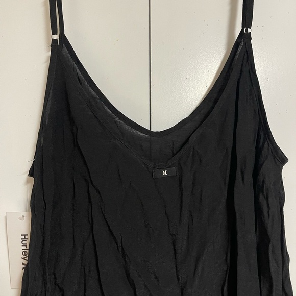 Hurley Mini Dress Coverup Black Size Large Beach Pool Swim NEW - Picture 9 of 13